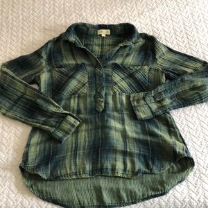 V neck flannel, originally from the store hot mama